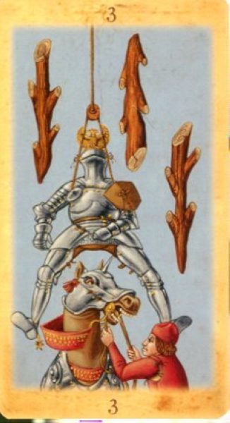 Medieval Tarot. Средневековое Таро %% 3 мечей