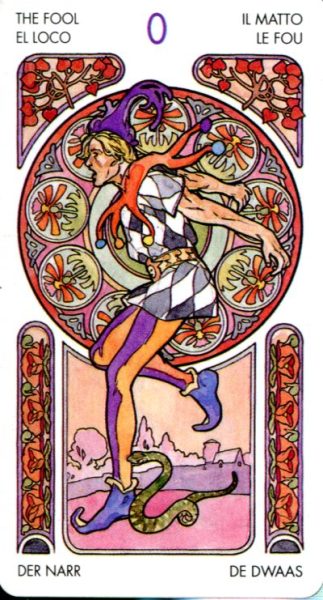 Tarot Art Nouveau (mini). Мини Таро Галерея %% 0 Шут