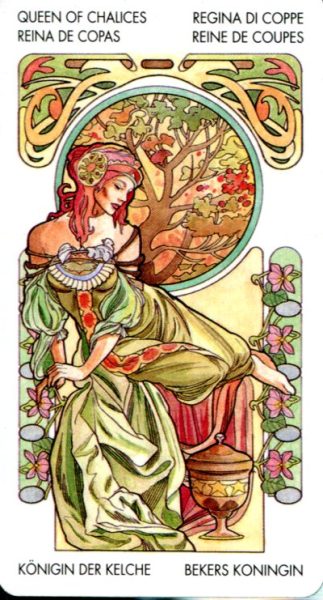 Tarot Art Nouveau (mini). Мини Таро Галерея %% Королева чаш