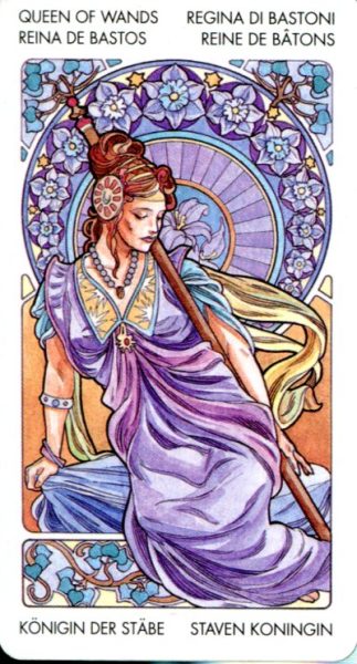 Tarot Art Nouveau (mini). Мини Таро Галерея %% Королева мечей