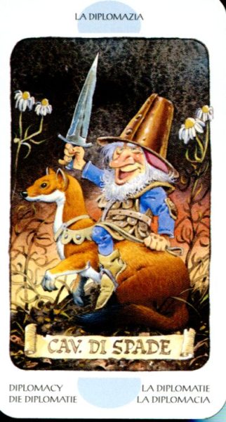 Tarot of the Gnomes. Таро Гномов (мини) %% 4 мечей