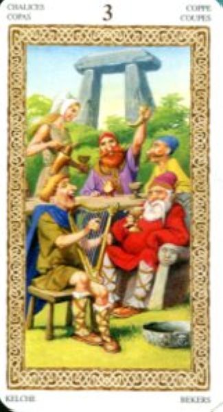 Tarot of Druids. Таро Друидов (мини) %% 3 чаш