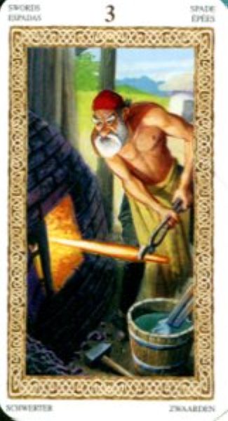 Tarot of Druids. Таро Друидов (мини) %% 3 пентаклей