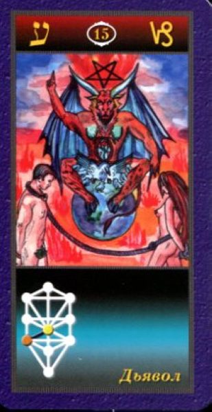 Комплект Таро Магических символов (книга+колода 78 карт) %% XV Дьявол