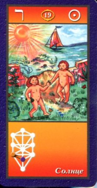 Комплект Таро Магических символов (книга+колода 78 карт) %% XIX Солнце
