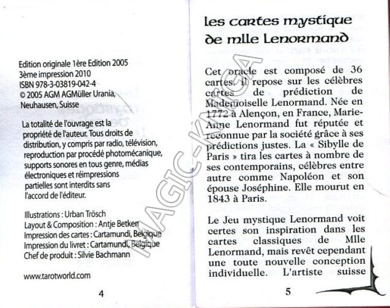 Мистическая колода мадемуазель Ленорман (Les cartes mystiques de mlle Lenormand) %% Иллюстрация 2