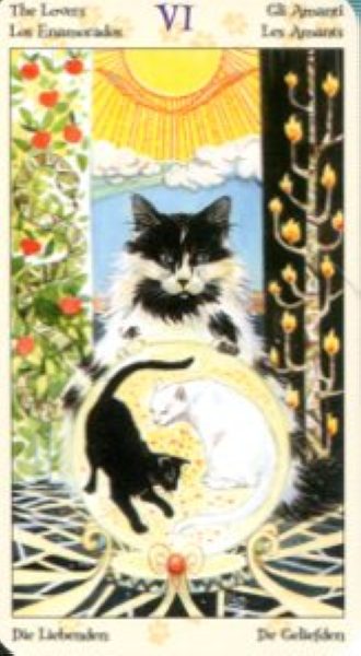 Tarot of Pagan Cats. Таро Языческих кошек (мини) %% VI Влюбленные
