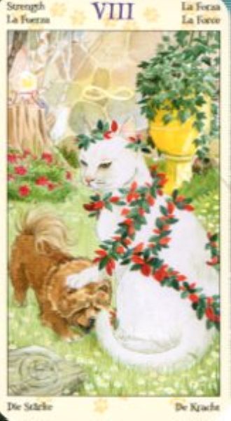 Tarot of Pagan Cats. Таро Языческих кошек (мини) %% VIII Сила