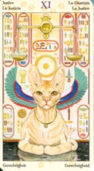 Tarot of Pagan Cats. Таро Языческих кошек (мини) %% XI Справедливость