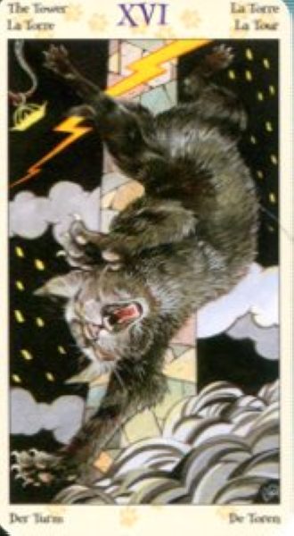 Tarot of Pagan Cats. Таро Языческих кошек (мини) %% XVI Башня