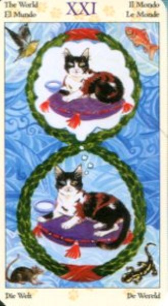Tarot of Pagan Cats. Таро Языческих кошек (мини) %% XXI Мир