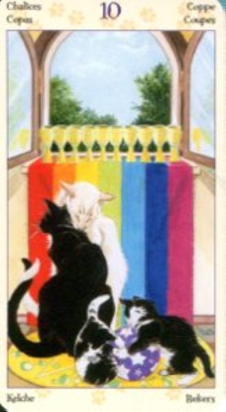 Tarot of Pagan Cats. Таро Языческих кошек (мини) %% 10 чаш