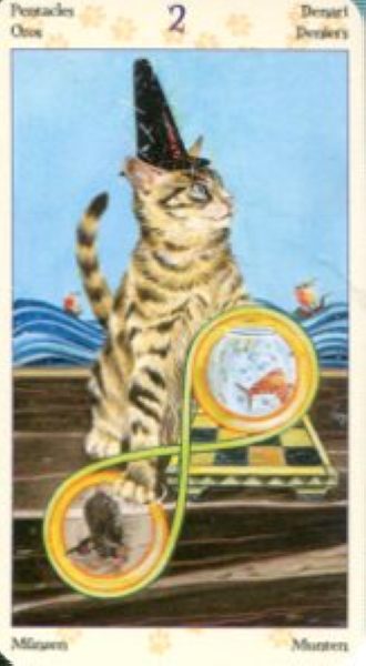 Tarot of Pagan Cats. Таро Языческих кошек (мини) %% 2 жезлов
