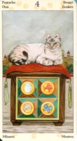 Tarot of Pagan Cats. Таро Языческих кошек (мини) %% 4 жезлов