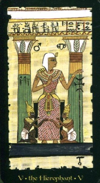 Egyptian Tarot. Египетское Таро (Старшие Арканы) %% V Жрец