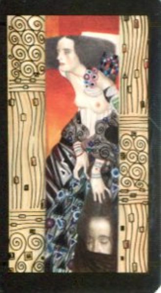 Мини Таро Климта. Klimt Tarot. Позолоченное %% XI Справедливость