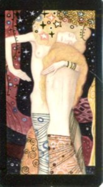 Мини Таро Климта. Klimt Tarot. Позолоченное %% XVII Звезда