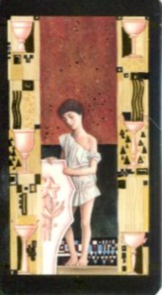 Мини Таро Климта. Klimt Tarot. Позолоченное %% 6 чаш