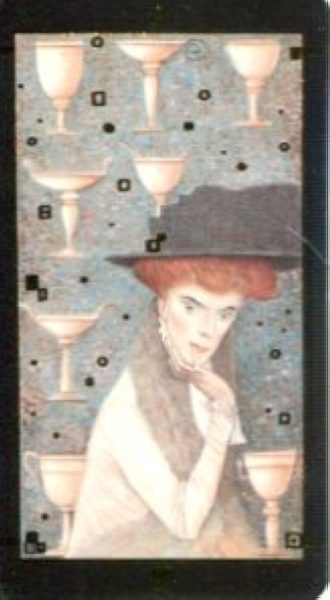 Мини Таро Климта. Klimt Tarot. Позолоченное %% 8 чаш
