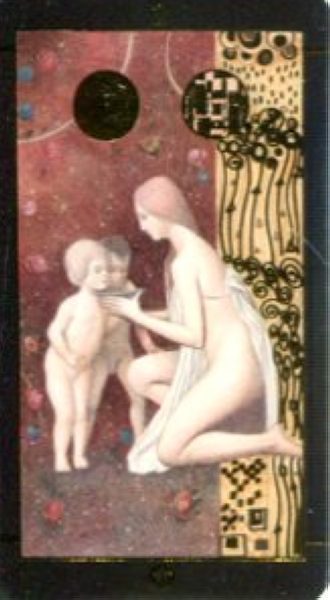 Мини Таро Климта. Klimt Tarot. Позолоченное %% 2 жезлов