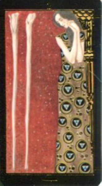 Мини Таро Климта. Klimt Tarot. Позолоченное %% 2 мечей