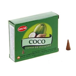 Благовония HEM Кокос (Coconut) 10 конусов