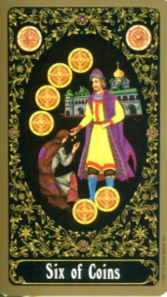 Russian Tarot of St. Petersburg. Русское Таро Санкт-Петербурга %% 9 пентаклей