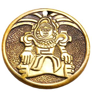 Амулет-подвескa «Квецзалкоатл - бог ацтеков» (латунь)