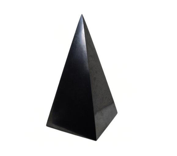 Пирамида из шунгита высокая полированная 6 см %% обложка