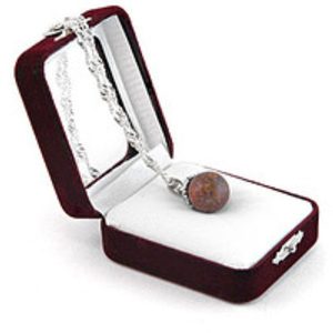 Аромакулон Фантазия, камень - яшма, на цепочке, в подарочной упаковке 6х5 см