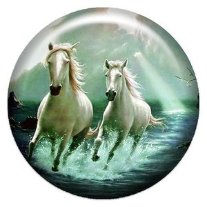 Объемный талисман-наклейка Две лошади