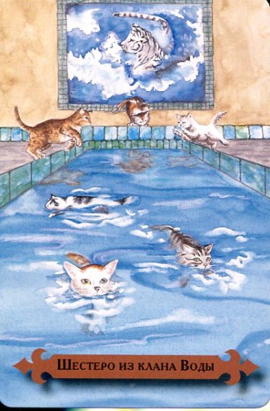 Таро мистических кошек (книга + 78 карт) %% 10 жезлов