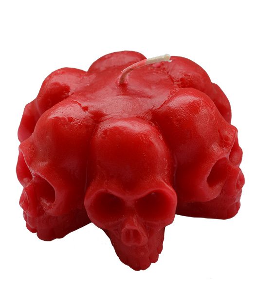 Магическая красная свеча 6 черепов %% красная свеча-череп