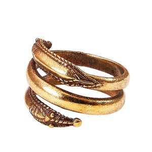 Усатое кольцо «Мировой Змей» (латунь)