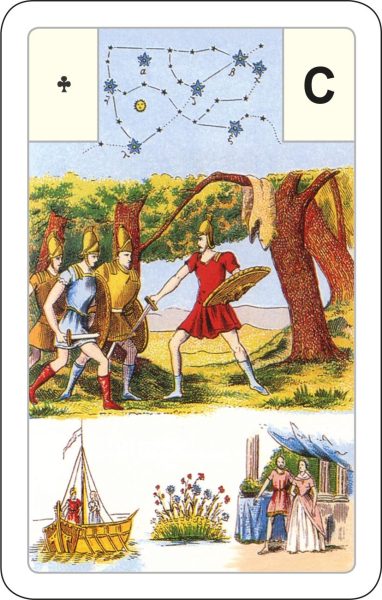 Гадальные карты Астро-мифологическая большая колода Ленорман (54 карты с инструкцией книга-руководство для гадания) %% иллюстрация  44