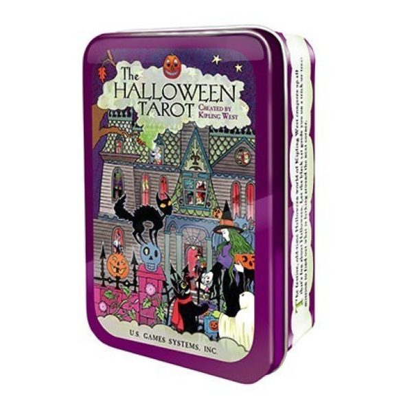 Таро Хэллоуин в жестяной коробочке Halloween Tarot in tin %% обложка 1