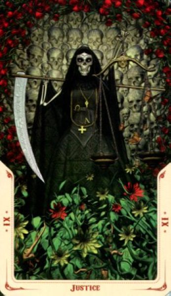 Tarot de la Santa Muerte. Таро Святой Смерти %% XI Справедливость