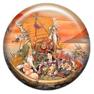 Семь богов счастья объемный талисман-наклейка от Magic-kniga