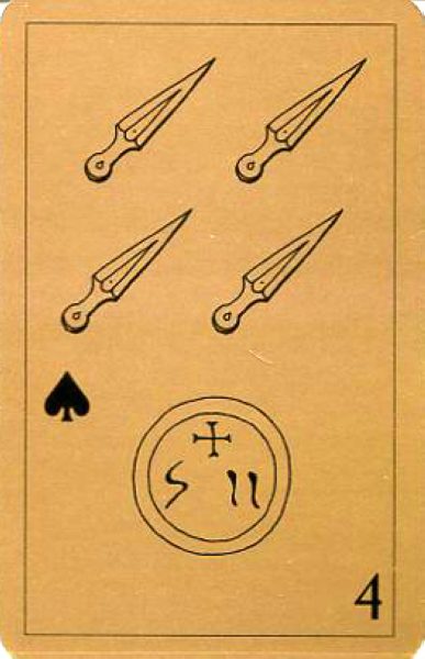 Гадальные карты «Таро Папюса» колода с инструкцией для гадания %% 4 мечей(пик)