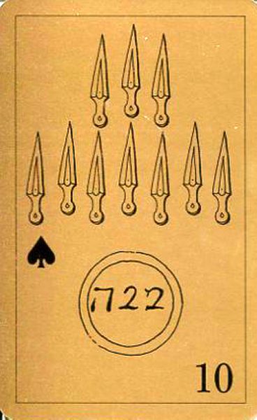 Гадальные карты «Таро Папюса» колода с инструкцией для гадания %% 10 мечей(пик)