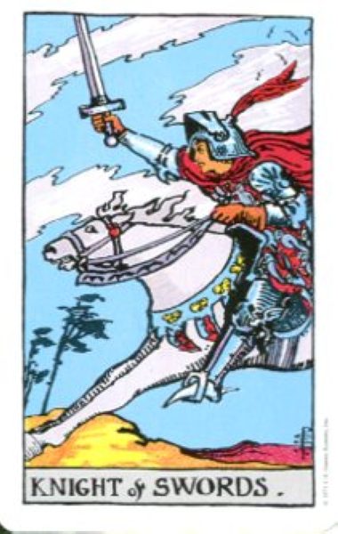 The rider tarot deck %% Рыцарь мечей