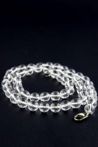 

Бусы из камня 23 см. Горный хрусталь