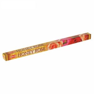 

Благовония HEM Роза Мед (Rose Honey) четырехгранник 8 шт