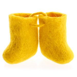 Валеночки - шептуны желтый 6 см