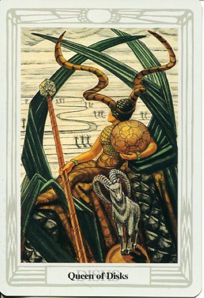 Thoth Tarot. Таро Тота Алистера Кроули (золотая коллекция) %% Королева пентаклей