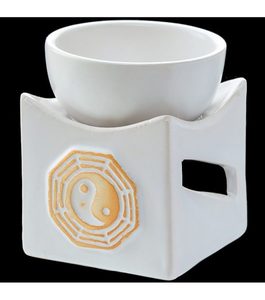 Куб Инь-Ян, аромалампа, белый, 9 см
