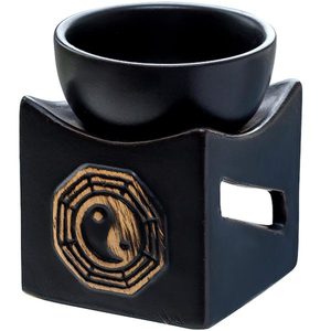 Куб Инь-Ян, аромалампа, черный, 9 см