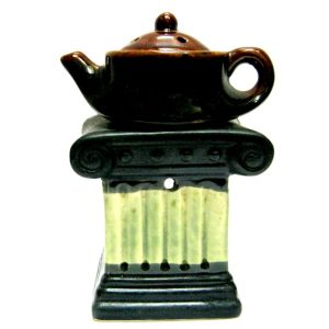K023 Аромалампа Чайник на колонне 14,5 см керамика