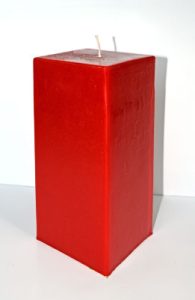 Свеча куб Красная