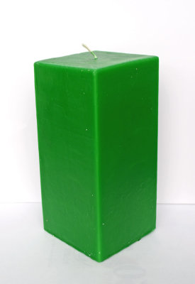 Свеча куб Зеленая %% Внешний вид